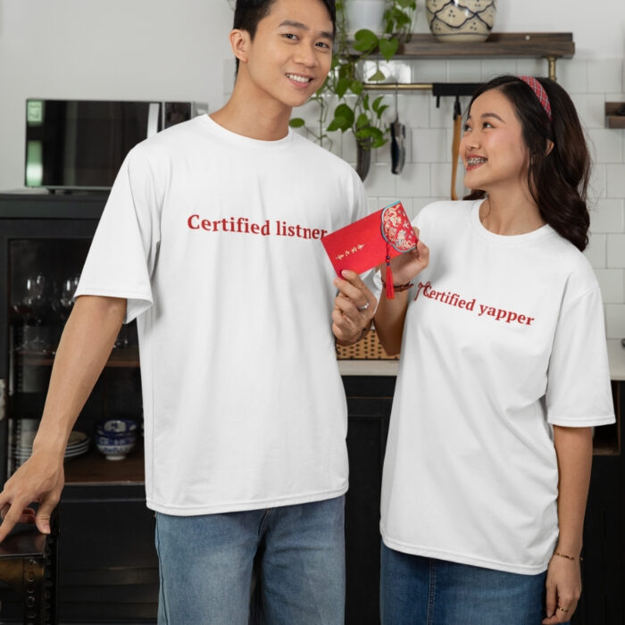 Certified Listener & Yapper Couple Tees – Drip Inn Exclusive