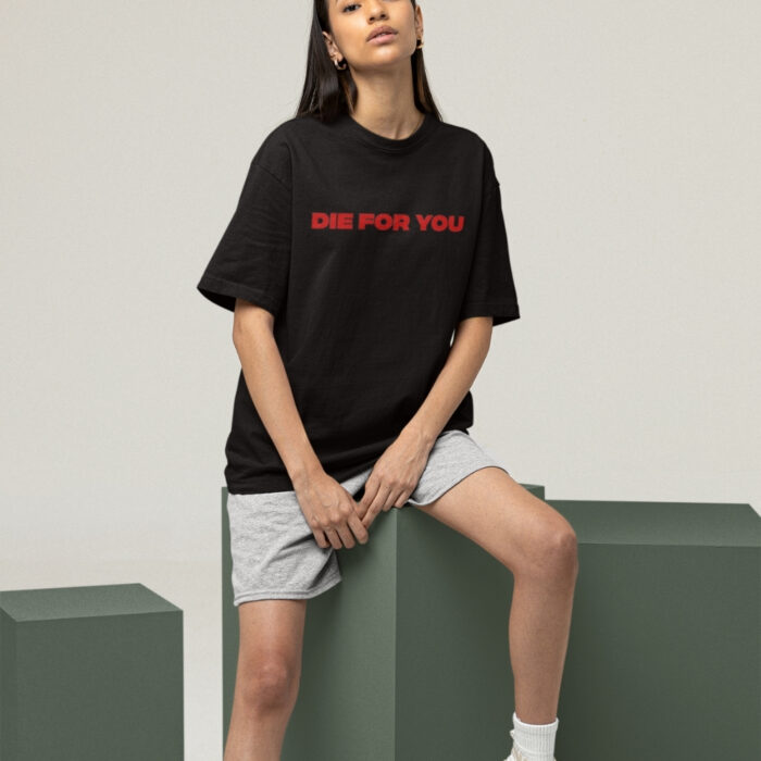 Die For You Statement Tee – Midnight Black