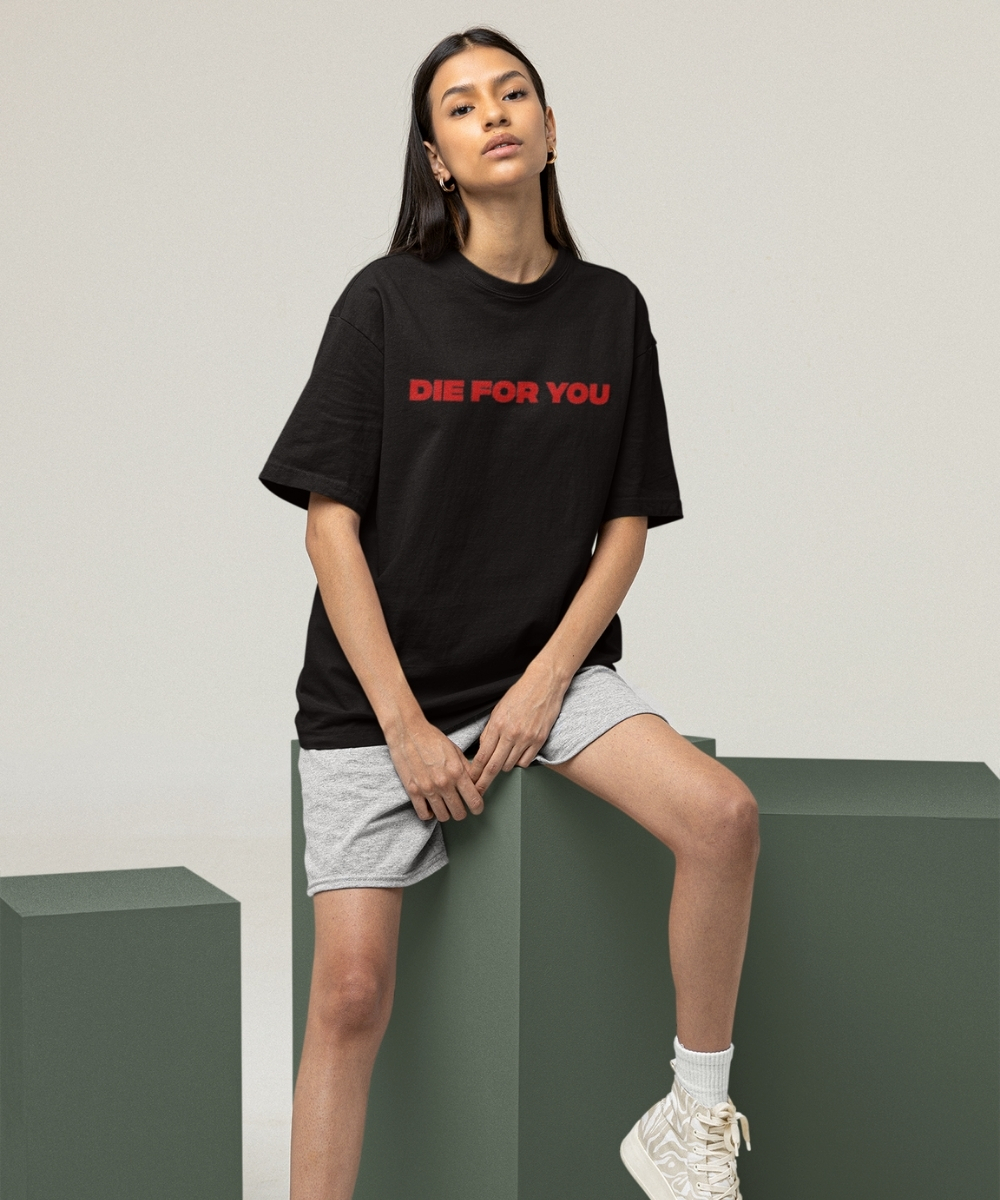 Die For You Statement Tee – Midnight Black