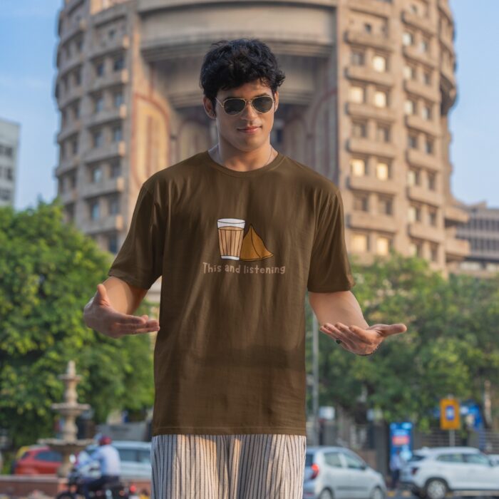 Chai & Samosa – Listening Mode Tee