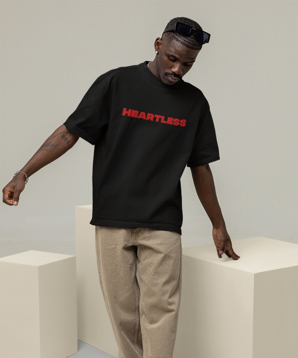 Heartless Statement Tee – Black